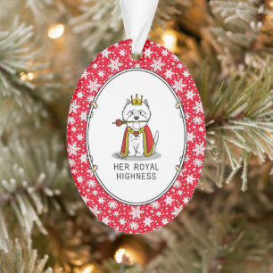Her Royal Highness Queen Westie Dog Ornament