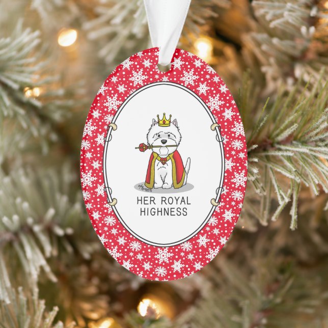 Her Royal Highness Queen Westie Dog Ornament (Tree)