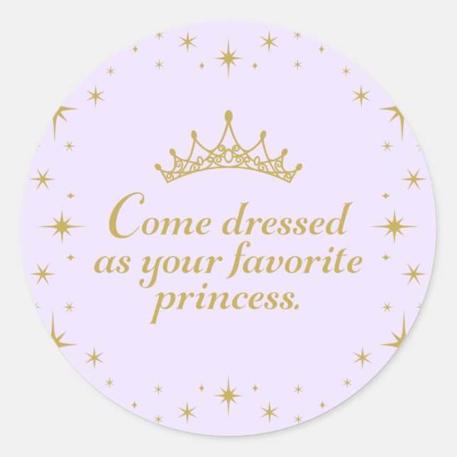 Her Royal Princess Birthday Classic Round Sticker (Front)