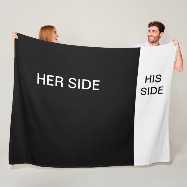 HER Side, HIS Side Fleece Blanket (In Situ)