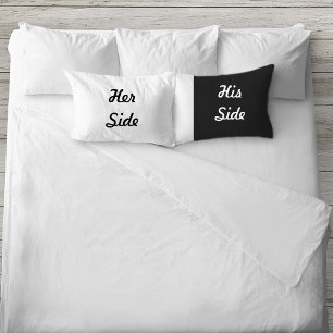 Her Side His Side Reversible  Pillowcase