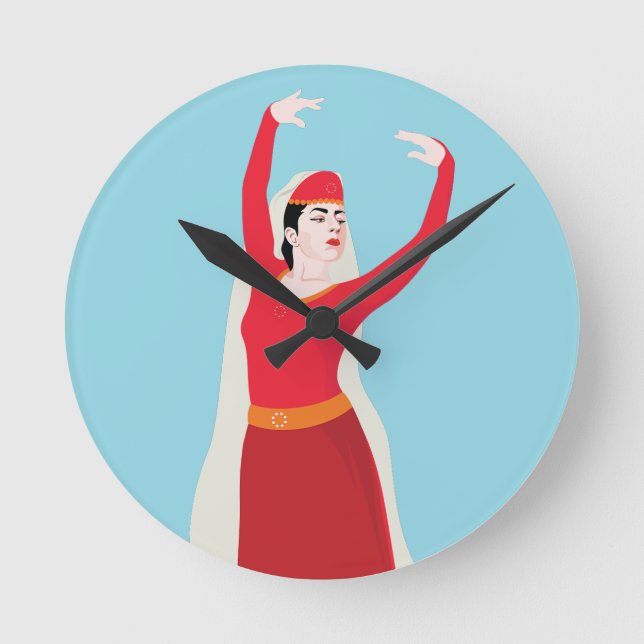 Her Spirit Is as Strong as the Land She Comes From Round Clock (Front)