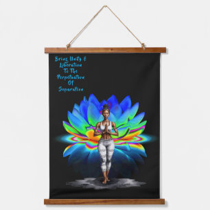 Her Wisdom Liberation Wood Topped Wall Tapestry