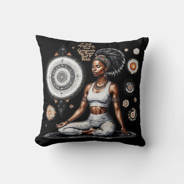 Her Wisdom Self Governing Throw Pillow (Front)