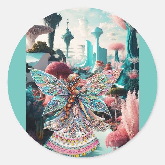 Her World Of Magical Wonder Classic Round Sticker (Front)