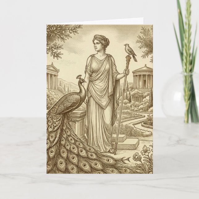 Hera Greek Goddess Greeting Card (Front)