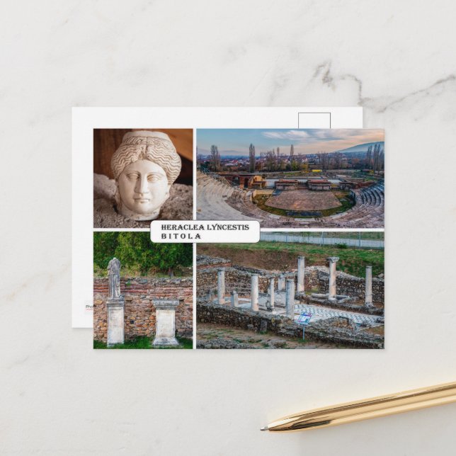 Heraclea Lyncestis - Bitola, Macedonia  Postcard (Front/Back In Situ)