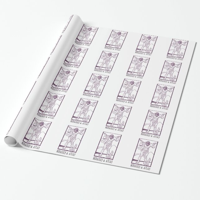Heracles and Atlas Wrapping Paper (Unrolled)