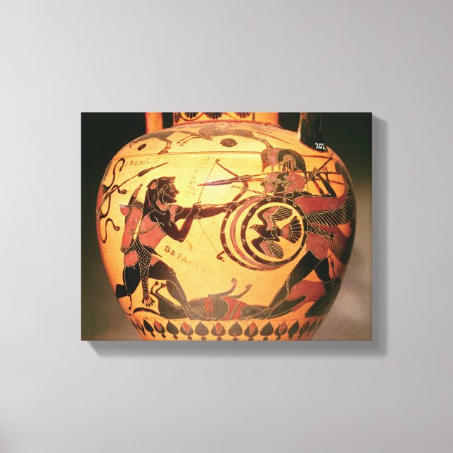 Heracles fighting Geryon Canvas Print (Front)