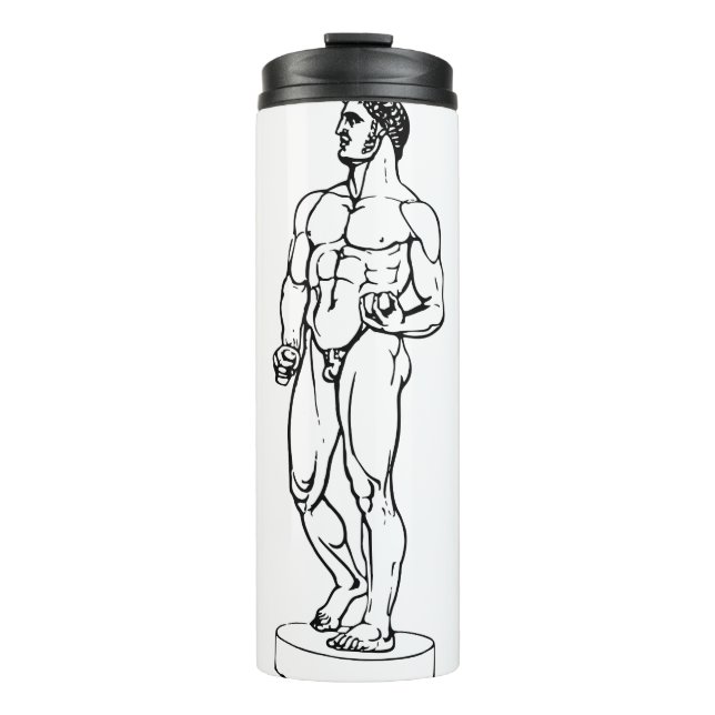 heracles, hercules, mythology, greek, atalanta, fa thermal tumbler (Front)