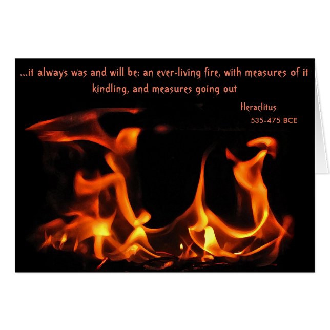 Heraclitus Everlasting Fire Card (Front Horizontal)