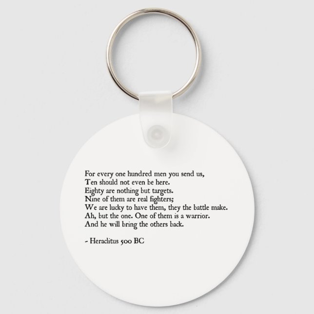 Heraclitus Quote Key Ring (Front)