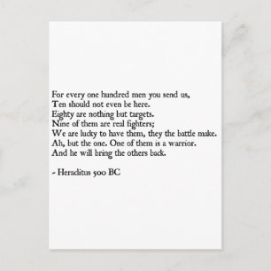 Heraclitus Quote Postcard
