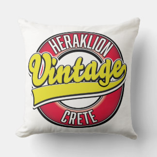 Heraklion Crete Travel logo Cushion