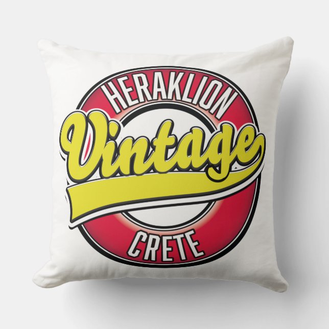 Heraklion Crete Travel logo Cushion (Front)