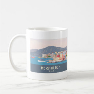 Heraklion Greece Pastel Travel – Venetian Harbour Coffee Mug