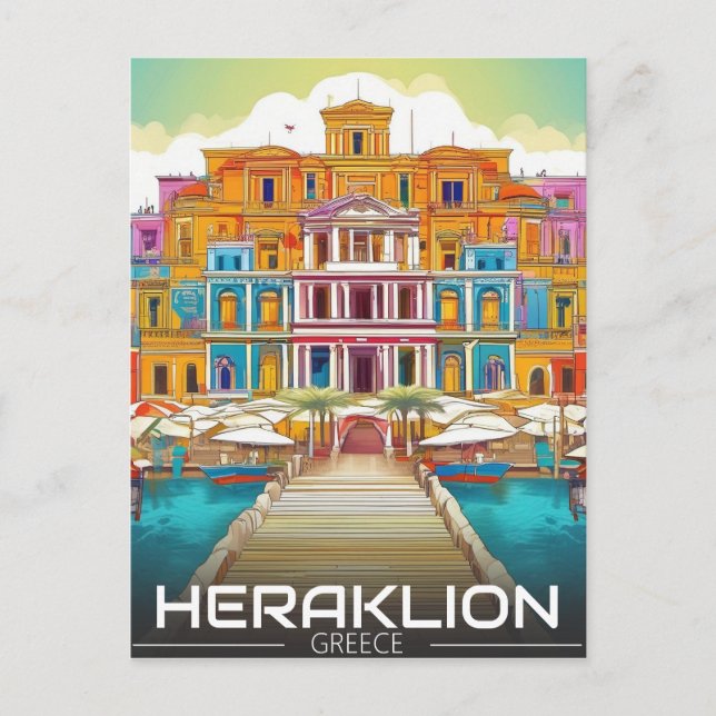 Heraklion,  Iraklio. greece vocation Postcard (Front)