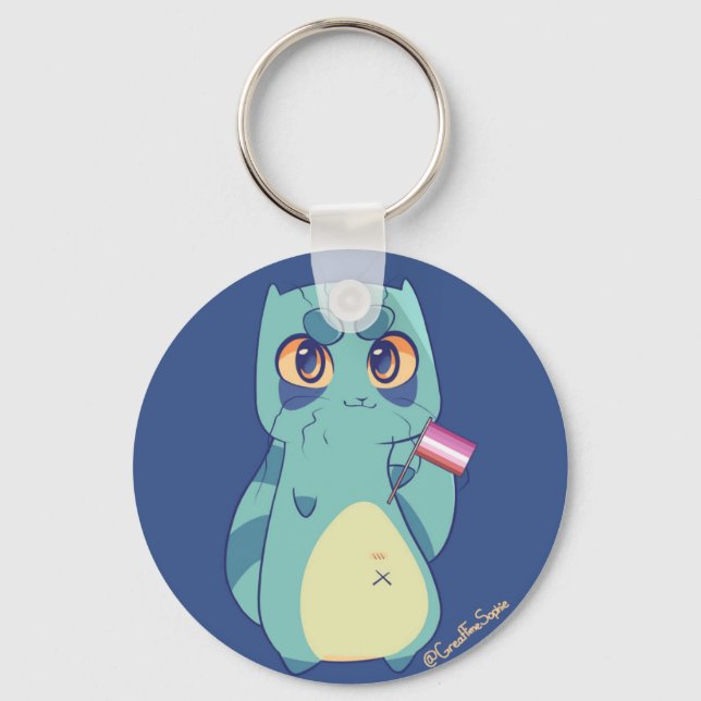 HERALD Lesbian Pride Keychain (Front)