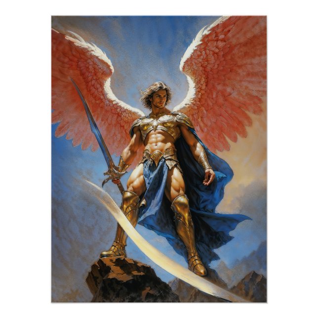 Herald of the Divine Flame Archangel Michael Poster (Front)