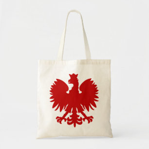 Heraldic Animal Eagle Red Silhouette Crown Tote Bag