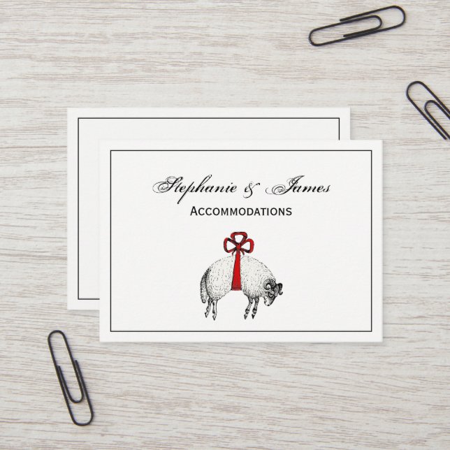 Heraldic Banded Fleece Ram Sheep Crest Emblem Business Card (Front/Back In Situ)