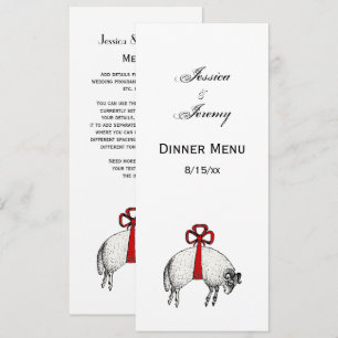 Heraldic Banded Fleece Ram Sheep Crest Emblem Invitation
