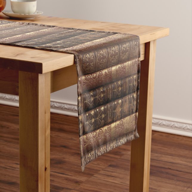Heraldic Beautiful Book Spines (Dumas) Medium Table Runner (In Situ)