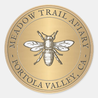 Heraldic Bee Metallic Gold Sticker