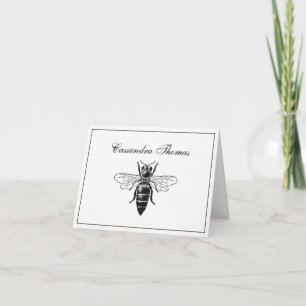 Heraldic Bumble Bee Queen Coat of Arms Frame H Thank You Card