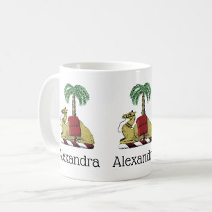 Heraldic Camel Palm Tree Colour Coat of Arms Coffee Mug