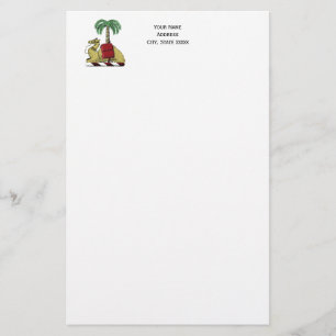 Heraldic Camel Palm Tree Colour Coat of Arms Stationery
