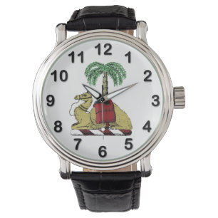 Heraldic Camel Palm Tree Colour Coat of Arms Watch
