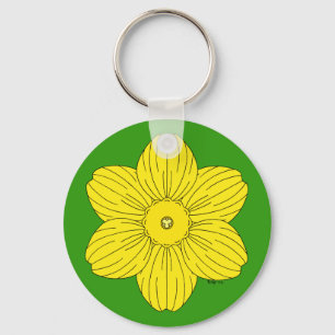 Heraldic Daffodil Key Ring