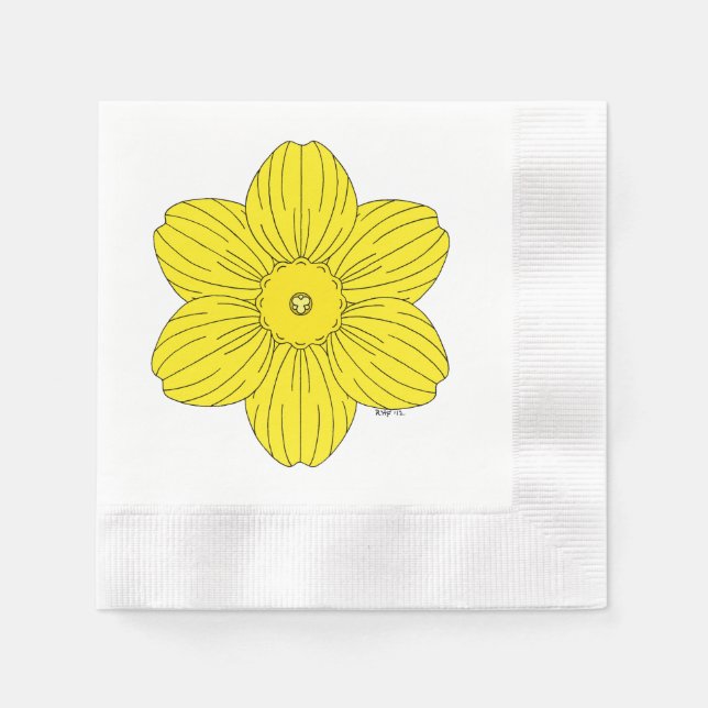 Heraldic Daffodil Napkin (Front)