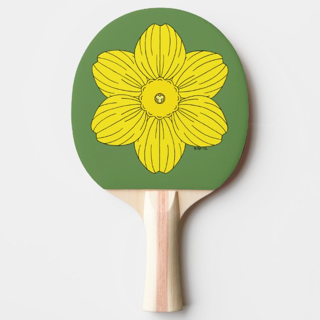 Heraldic Daffodil Ping Pong Paddle (Front)