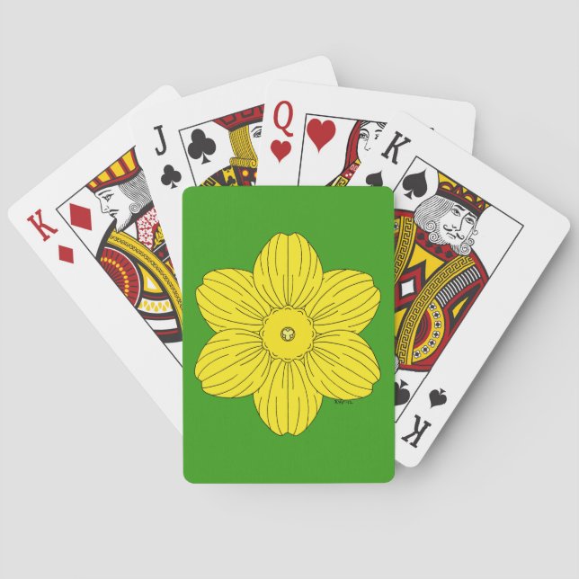 Heraldic Daffodil Playing Cards (Back)