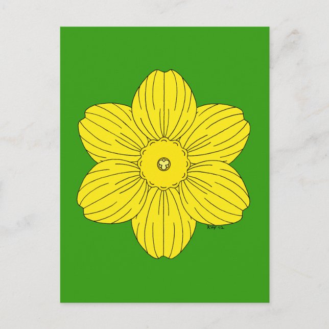 Heraldic Daffodil Postcard (Front)