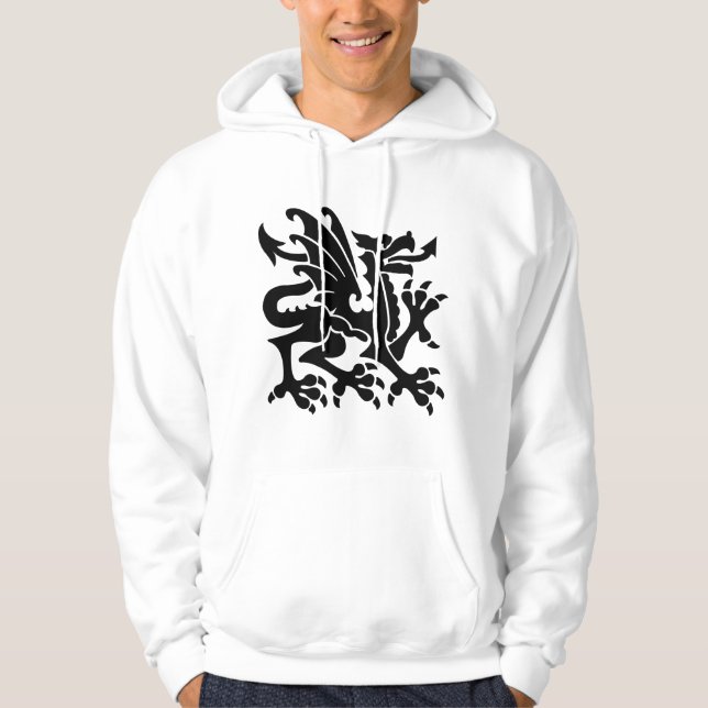 Heraldic Dragon 01 - Black Hoodie (Front)