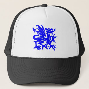 Heraldic Dragon 01 - Blue Trucker Hat