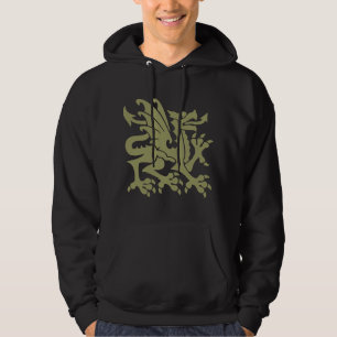 Heraldic Dragon 01 - Khaki Hoodie