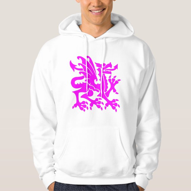 Heraldic Dragon 01 - Magenta Hoodie (Front)