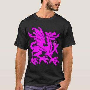 Heraldic Dragon 01 - Magenta T-Shirt