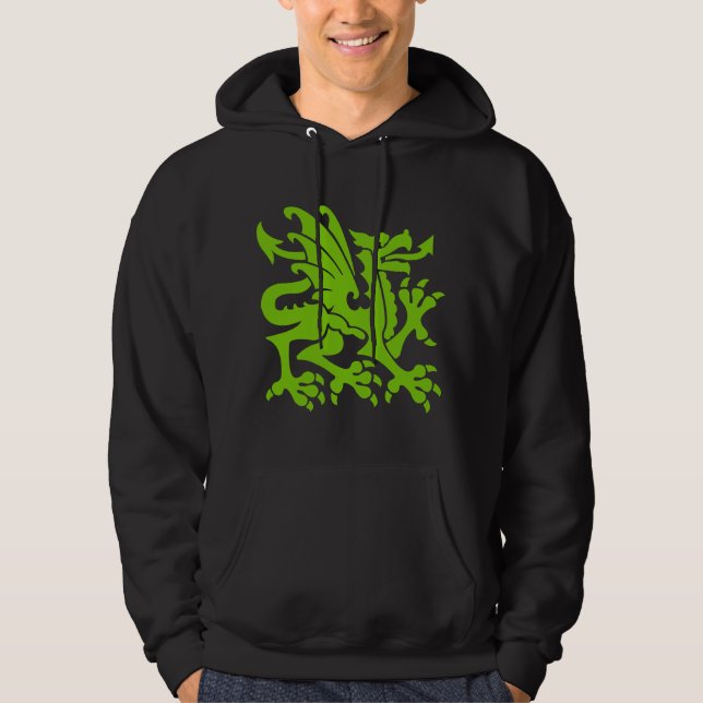 Heraldic Dragon 01 - Martian Green Hoodie (Front)