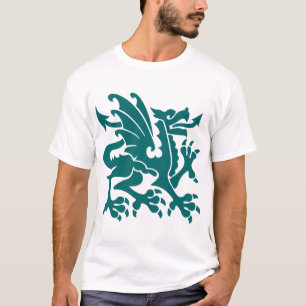 Heraldic Dragon 01 - Moss Green T-Shirt