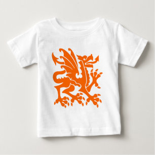 Heraldic Dragon 01 - Orange Baby T-Shirt