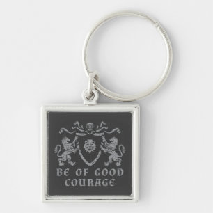 Heraldic Good Courage Keychain