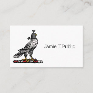 Heraldic Hunting Falcon Wearing Helmet Hood C Business Card