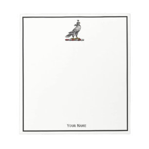 Heraldic Hunting Falcon Wearing Helmet Hood C Notepad