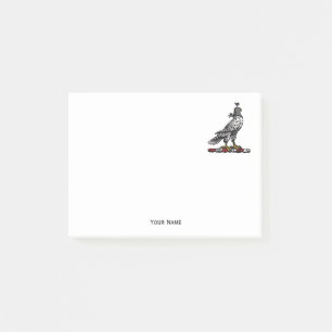 Heraldic Hunting Falcon Wearing Helmet Hood C Post-it Notes
