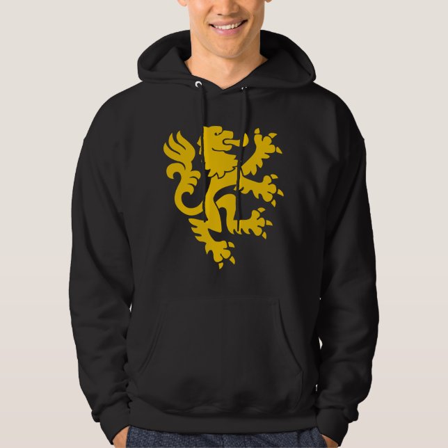 Heraldic Lion 01 - Amber Hoodie (Front)